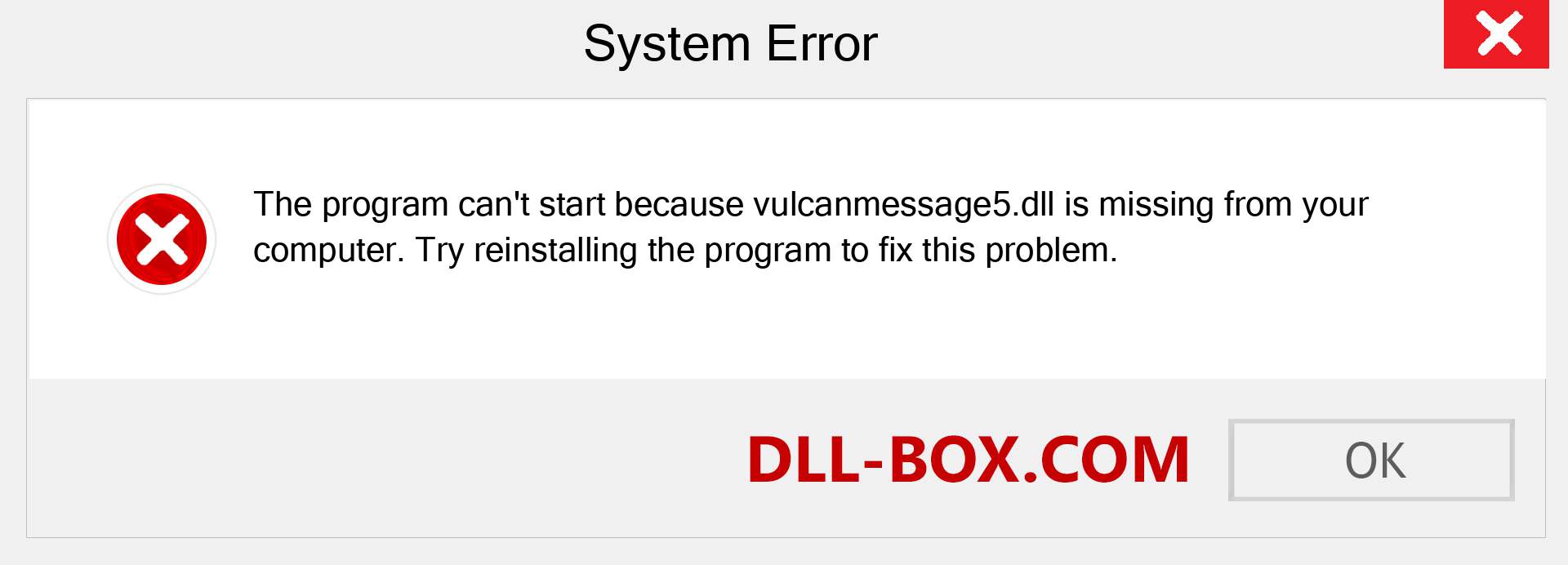 vulcanmessage5.dll file is missing?. Download for Windows 7, 8, 10 - Fix  vulcanmessage5 dll Missing Error on Windows, photos, images
